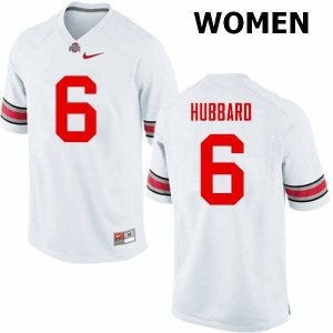 Women's Ohio State Buckeyes #6 Sam Hubbard White Nike NCAA College Football Jersey January JYL4844QI